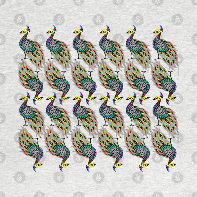 peacock in pattern mandala wallpaper birds ecopop by jorge_lebeau